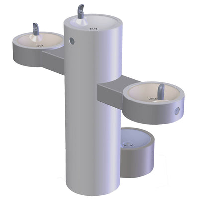 GRQ45 Series Tri-Level Pedestal Mounted Round Barrier Free Drinking Fountain