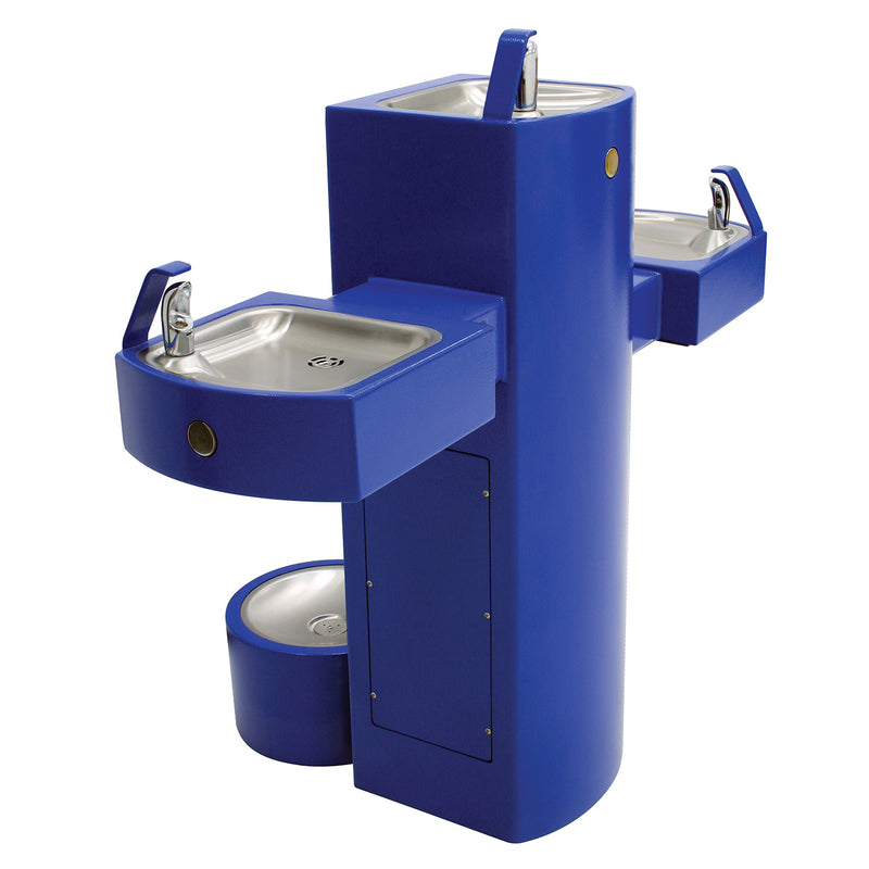 GSQ45 Series Tri-Level Pedestal Mounted Square Barrier Free Drinking Fountain