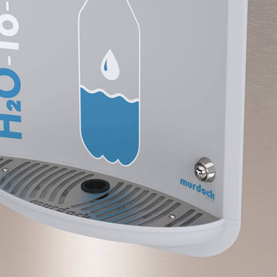 H2O-To-Go!® indoor water bottle refill station push button close-up