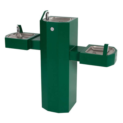 GSQ45 Series Barrier-Free Tri-Level Square Stainless Steel Pedestal Drinking Fountain