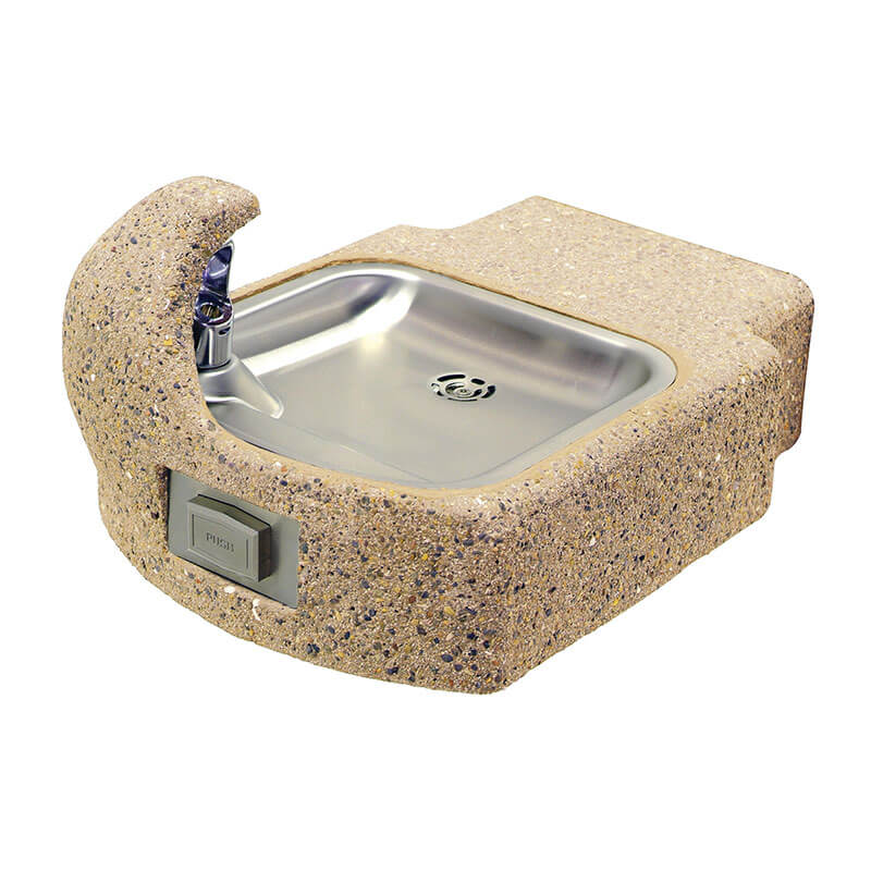 GVC59 Concrete Wall Mount Square Barrier Free Drinking Fountain