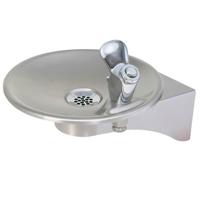 GWB24 Wall Mount Drinking Fountain with Push Button Brass Bubbler